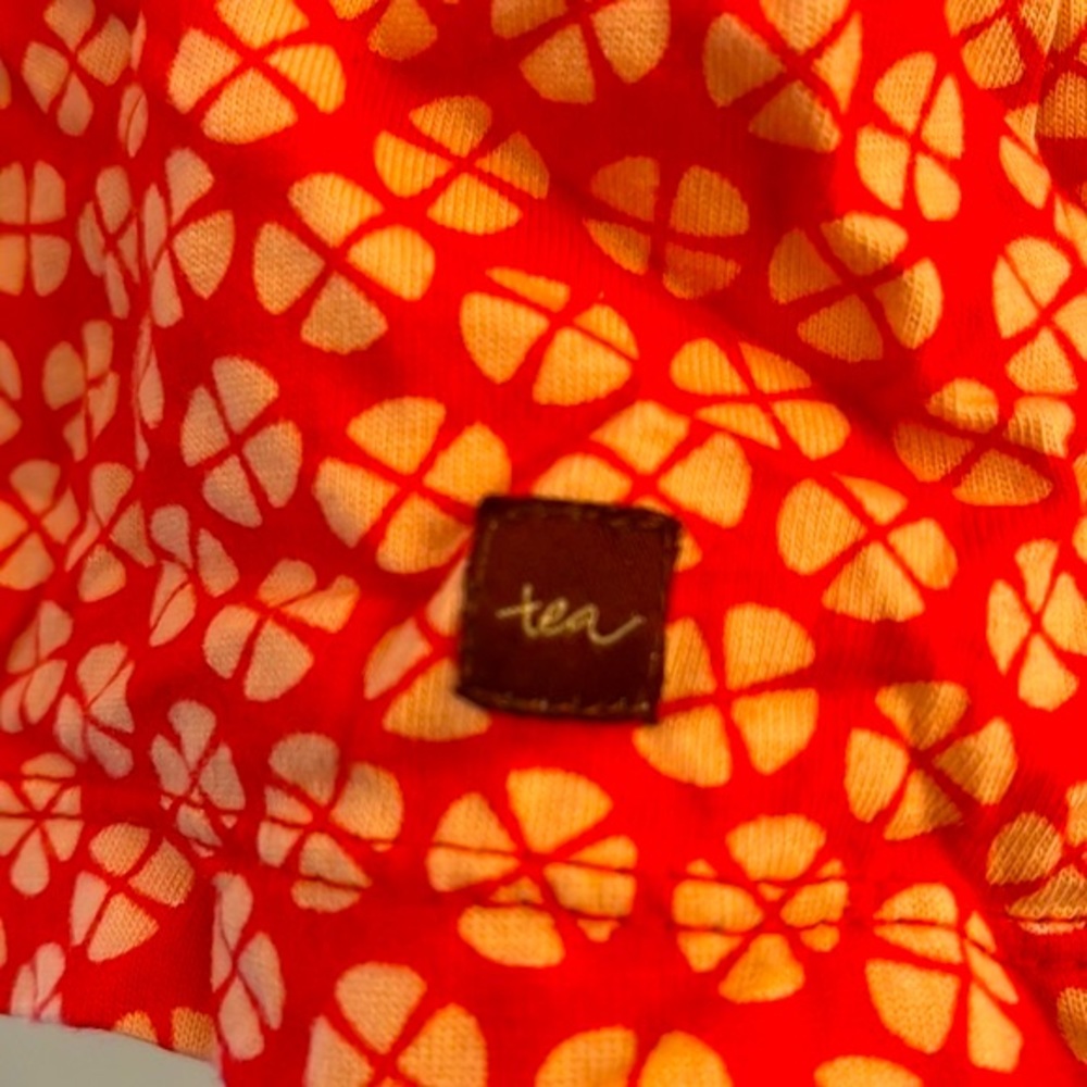Tea Collection girls red and ivory floral dress in size 8 - Picture 7 of 8